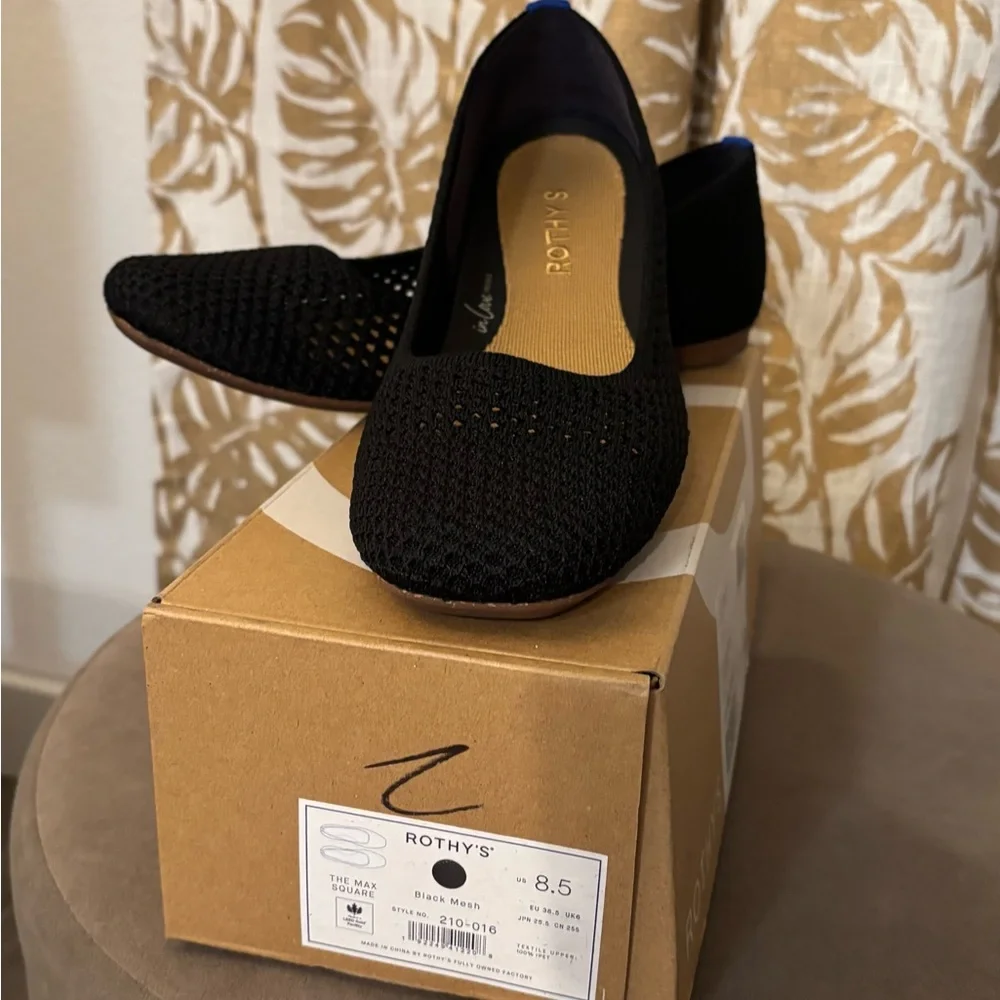 Rothy's Black Knit Ballet Flat - Picture 1 of 6